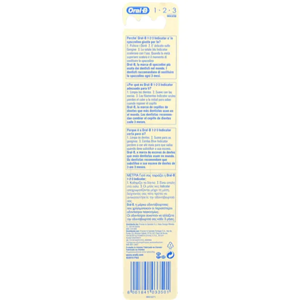 ORAL B SPAZZOLINO DENTI40 INDICATOR MEDIO CON COPRISETOLE