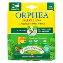 ORPHEA SALVALANA ANTI TARME EMANATORI GRANDI ARMADI LEGNO DI CEDRO 2 PZ