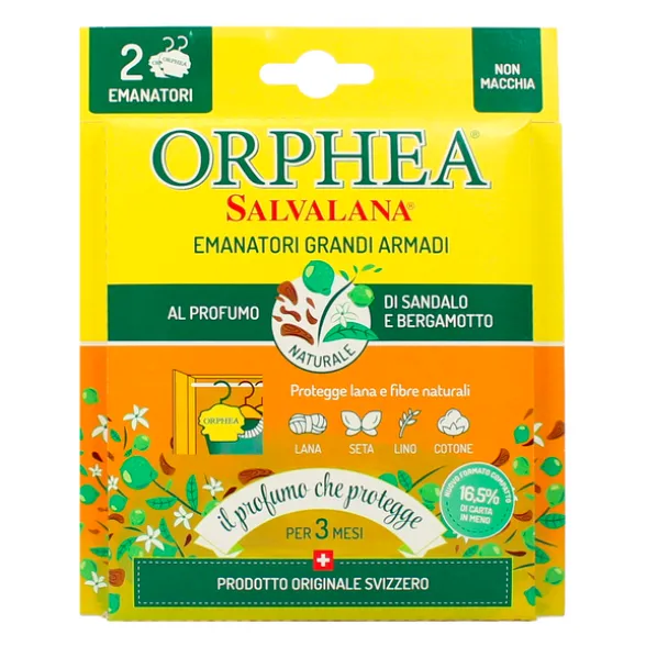 ORPHEA SALVALANA ANTI-TARME GRANDI ARMADI DI SANDALO E BERGAMOTTO DEL MADAGASCAR 2 PZ