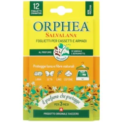 ORPHEA SALVALANA 12 FOGLIETTI PER CASSETTI E ARMADI AL PROFUMO DI SANDALO E BERGANOTTO