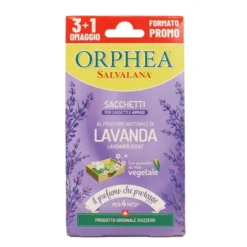 ORPHEA SALVALANA 3+1 SACCHETTI PROFUMATI FRAGRANZA LAVANDA PER ARMADI e CASSETTI