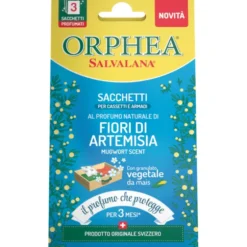 ORPHEA SALVALANA SACCHETTI PER CASSETTI E ARMADI AL PROFUMO DI FIORI DI ARTEMISIA 3 PEZZI
