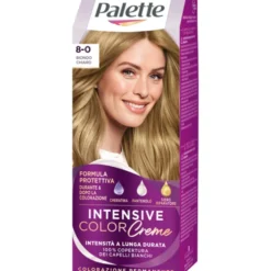 PALETTE INTENSIVE COLOR CREME COLORAZIONE PERMANENTE FORMULA PROTETTIVA N. 8-0 BIONDO CHIARO