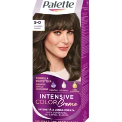 PALETTE INTENSIVE COLOR CREME COLORAZIONE PERMANENTE FORMULA PROTETTIVA N. 5-0 CASTANO CHIARO