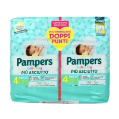 PAMPERS BABY DRY 4 MAXI 7-18 KG 17+17 PEZZI PACCO DOPPIO