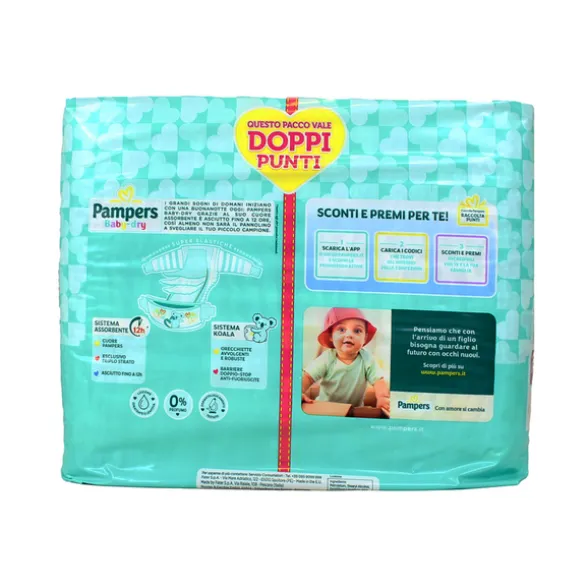 PAMPERS BABY DRY 4 MAXI 7-18 KG 17+17 PEZZI PACCO DOPPIO
