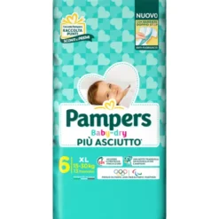 PAMPERS PANNOLINI BABY DRY 6XL 15-30 Kg 13 PZ