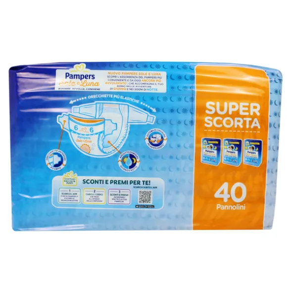 PAMPERS PANNOLINI SOLE E LUNA 6 XL 15-30 KG 40 PEZZI