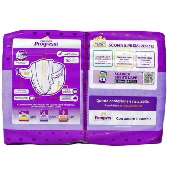 PAMPERS PROGRESSI 4 MAXI 7-18 KG 21+21 PEZZI PACCO DOPPIO