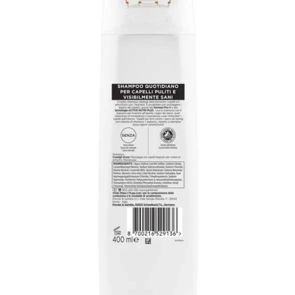 PANTENE SHAMPOO RIGENERA & PROTEGGE RINFORZA I CAPELLI DEBOLI E DANNEGGIATI 400 ML
