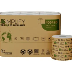 PAPERNET IGIENICA SIMPLIFY 2 VELI 12 ROTOLI 165 STRAPPI