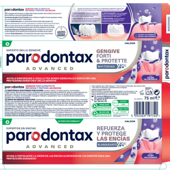 PARODONTAX DENTIFRICIO GENGIVE FORTI e PROTETTE WHITENING 75 ML