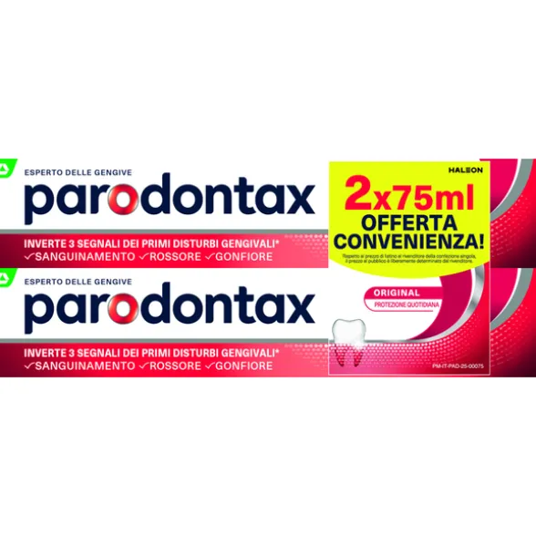 PARODONTAX DENTIFRICIO ORIGINAL CONFEZIONE SPECIALE 2 PEZZI DA 75 ML
