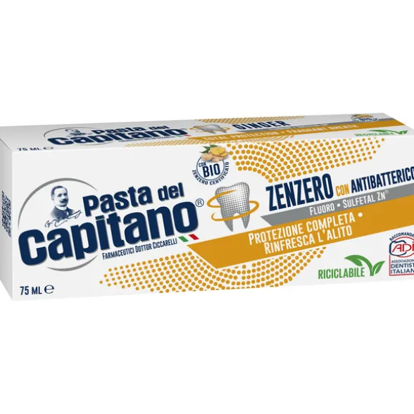 PASTA DEL CAPITANO ZENZERO CON ANTIBATTERICO BIO ZENZERO CERTIFICATO 75 ML