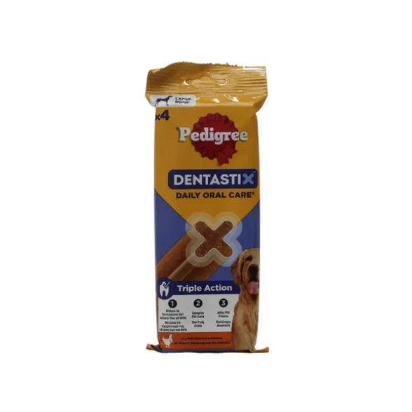 PEDIGREE DENTASTIX DOG LARGE 25 KG+ BUSTA 4 PEZZI