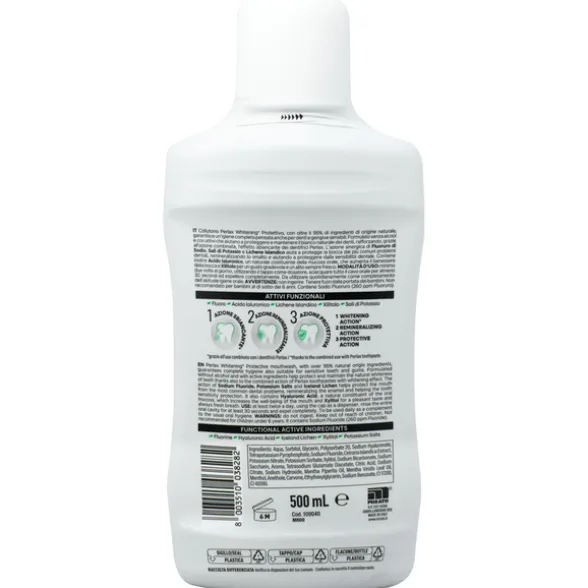 PERLAX COLLUTTORIO WHITENING3X WHITE CARE PROTETTIVO CON ACIDO IALURONICO 500 ML