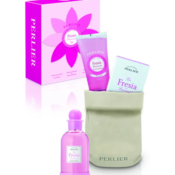 PERLIER COFANETTO FRESIA - DOCCIACREMA TUBO 250 ML + SAPONE LIQUIDO 300 ML + ELISIR DI PROFUMO 100 ML