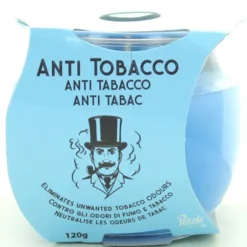 PETALI CANDELA IN BICCHIERE MANGIAODORI FUMO e TABACCO