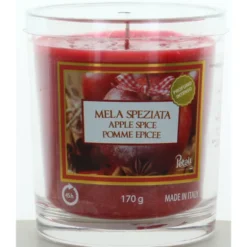 PETALI CANDELA PROFUMA AMBIENTI MELA SPEZIATA IN BICCHIERE DURATA 45h 170 grammi