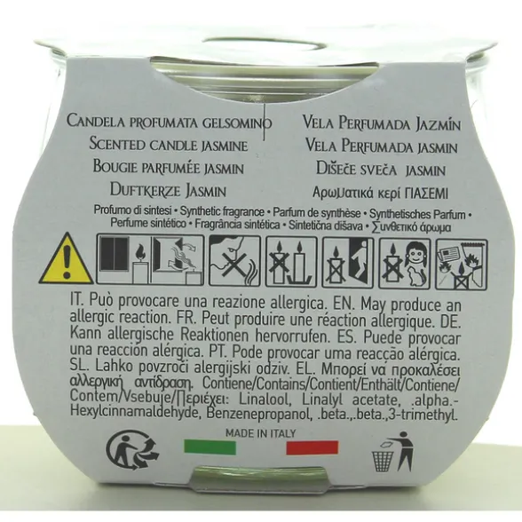 PETALI CANDELA PROFUMA AMBIENTE 30H FRAGRANZA FIORI BIANCHI 120 GRAMMI VASETTO IN VETRO