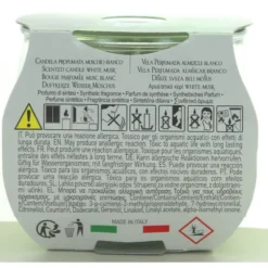 PETALI CANDELA PROFUMA AMBIENTE 30H FRAGRANZA MUSCHIO BIANCO 120 GRAMMIVASETTO IN VETRO