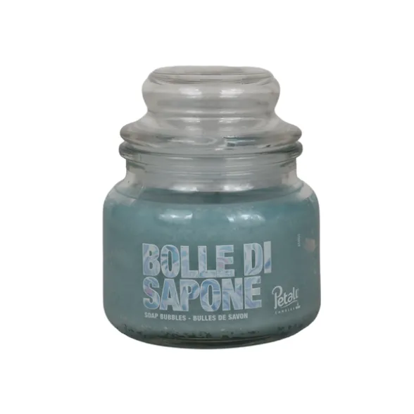PETALI CANDELA PROFUMATA BOLLE DI SAPONE 25H ZUCCHERIERA PICCOLA