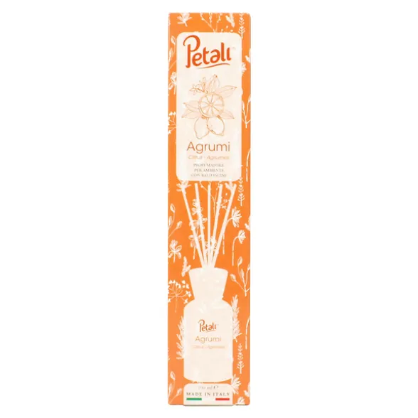 PETALI PROFUMATORE PER AMBIENTI DIFFUSORE CON BASTONCINI FRAGRANZA AGRUMI 100 ML