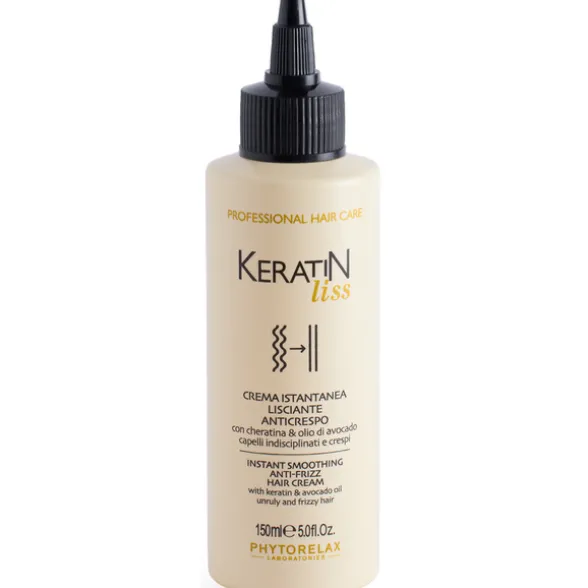 PHYTORELAX KERATIN LISS PROFESSIONAL HAIR CARE CREMA ISTANTANEA LISCIANTE ANTICRESPO CON CHERATINA E OLIO DI AVOCADO 150 ML