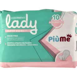 PIUME ASSORBENTI LADY SUPER 10 PEZZI DISPOSITIVO MEDICO CE CL1