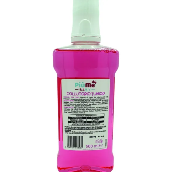 PIUME BABY COLLUTORIO JUNIOR ANNI 7+ GUSTO FRAGOLA 500 ML