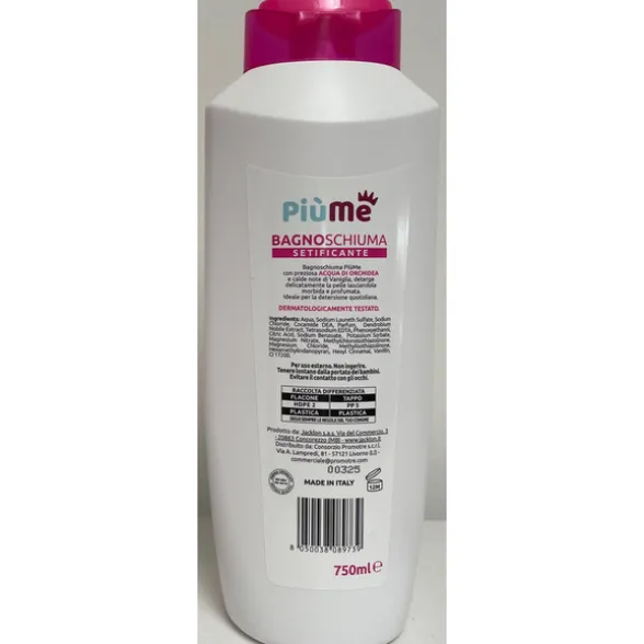 PIUME BAGNOSCHIUMA SETIFICANTE CON ACQUA DI ORCHIDEA 750 ML