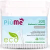 PIUME 300 BASTONCINI COTONATI ECO BIODEGRADABILI IN SACCHETTO BIOPOLIMERO COMPOSTABILE