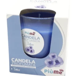PIUME CANDELA PROFUMATA PROFUMAZIONE AMBIENTE TALCO 120 GRAMMI
