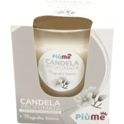 PIUME CANDELA PROFUMATA PROFUMAZIONE AMBIENTE MAGNOLIA BIANCA 120 GRAMMI