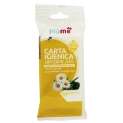 PIUME CARTA IGIENICA UMIDIFICATA 8 SALVIETTE ALLA CAMOMILLA E ALOE VERA