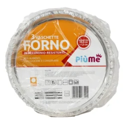 PIUME CONTENITORE IN ALLUMINIO PIZZA 3 PEZZI