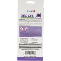 PIUME DEODORANTE GEL PICCOLI AMBIENTI LAVANDA 2 PEZZI PER 25 GRAMMI