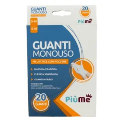 PIUME GUANTI IN LATTICE USA & GETTA 20 PEZZI MISURA S/M