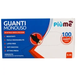 PIUME GUANTI IN NITRILE USA & GETTA 100 PEZZI MISURA S/M