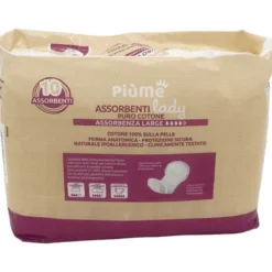 PIUME LADY ASSORBENTI PURO COTONE ANATOMICO ASSORBENZA LARGE 10 PEZZI