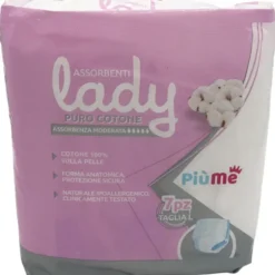 PIUME LADY ASSORENTI PANTS PURO COTONE ASSORBENZA MODERATA TAGLIA L 7 PEZZI