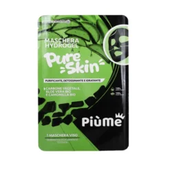 PIUME MASCHERA VISO HYDROGEL DETOX IN TNT CARBONE VEGETALE, ALOE E CAMOMILLA