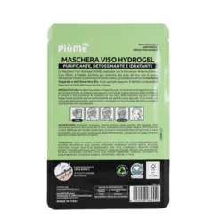 PIUME MASCHERA VISO HYDROGEL DETOX IN TNT CARBONE VEGETALE, ALOE E CAMOMILLA