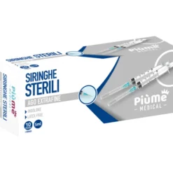 PIUME MEDICAL 10 SIRINGHE STERILI AGO EXTRA FINE INDOLORE 5 ML