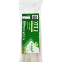 PIUME NATURALE COLTELLI 20 PEZI BIODEGRADABILI & COMPOSTABILI BIOPLASTICA