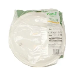 PIUME NATURALE 15 PIATTI PIANI BIODEGRADABILI & COMPOSTABILI