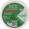 PIUME NATURALE PIATTO COPPETTA 15 PZ 300 CC BIODEGRADABILE & COMPOSTABILE CELLULOSA