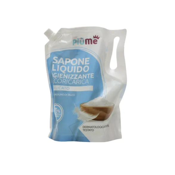 PIUME SAPONE LIQUIDO PER MANI TALCO RICARICA IN BUSTA 0,9 LITRI