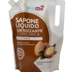 PIUME SAPONE LIQUIDO PER MANI TE' OLIO DI ARGAN E MANDORLA RICARICA IN BUSTA 0,9 LITRI