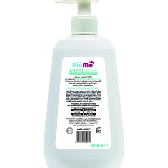 PIUME SAPONE LIQUIDO PURIFICANTE CON ANTIBATTERICO e VITAMONA E 500 ML